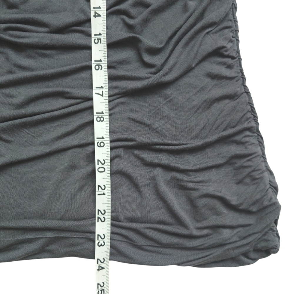 H&M Elegant Gray Women's Ruched Sleeveless Cowl Scoop Neck Top Blouse Size M - Picture 9 of 11